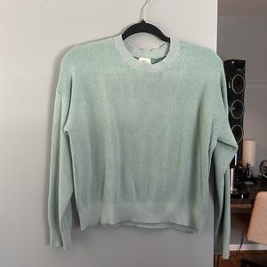 mint green cropped sweater